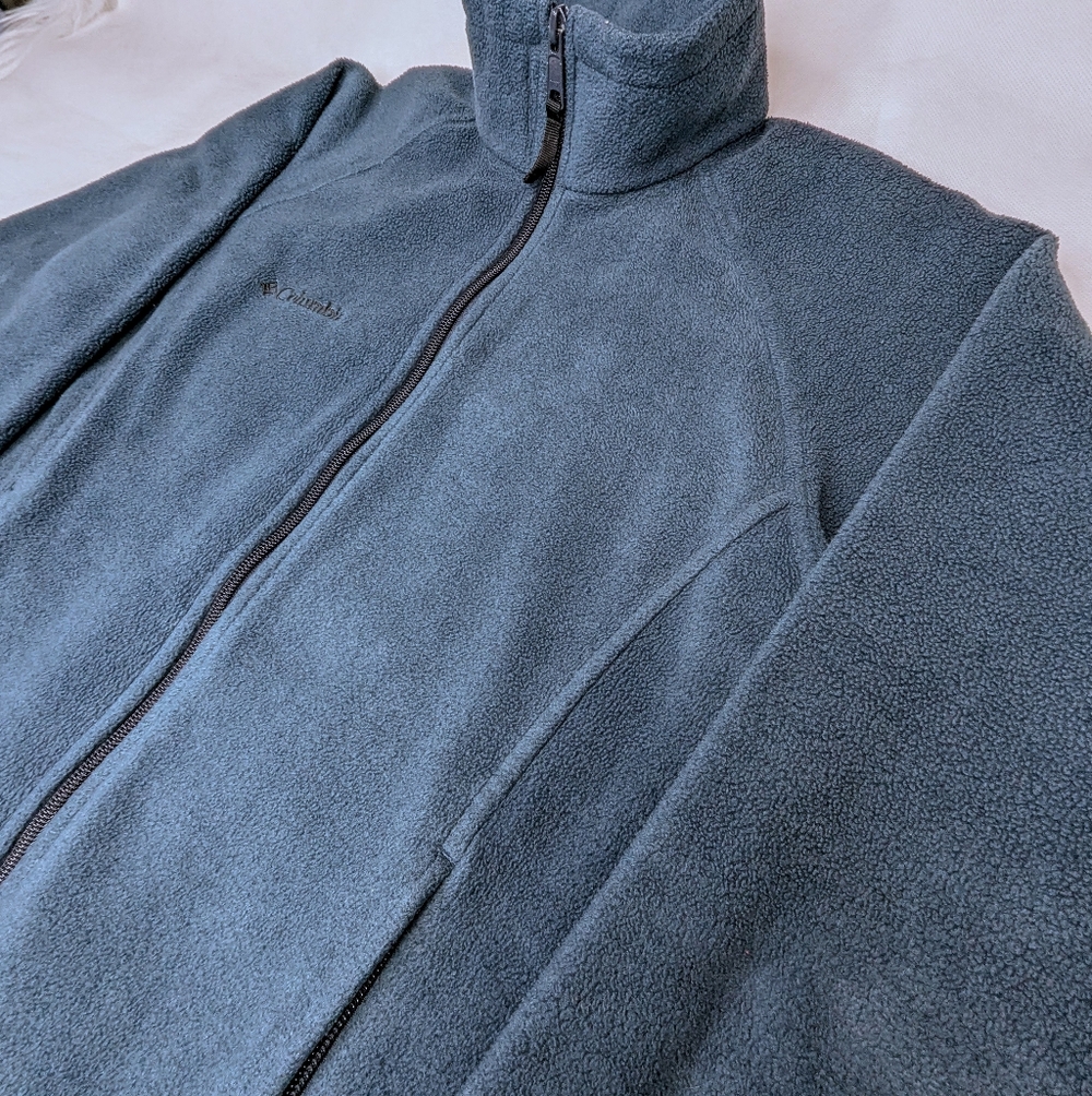 Columbia Fleece Jacket Zip Front Mock Neck Warm Jacket - Picture 5 of 12